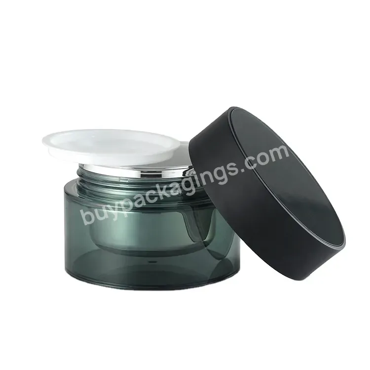 Oem Custom Eco Friendly 50ml Pmma Plastic Cosmetic Packaging Cream Jar For Skincare Product