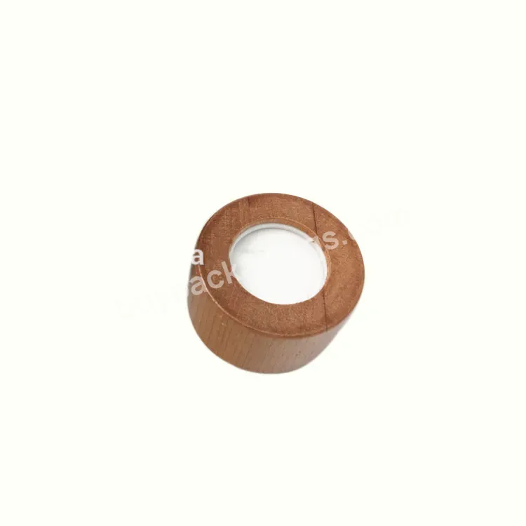 Oem Custom Eco-friendly Cherrywood/ Bamboo Material Cap 28mm For Screw Bottle Manufacturer/wholesale Manufacturer