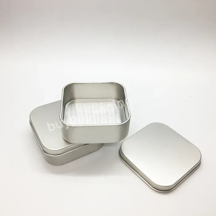 Oem Custom Eco-friendly Metal Silver Cosmetic Cream Jar 90ml 3oz Square Alu Soap Tin Jar - Buy Cream Jar,Aluminum Tin,Square Shape.