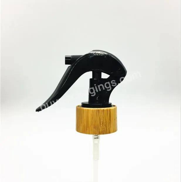 Oem Custom Eco-friendly Plastic Black Bamboo Mini Trigger Sprayer 24/410 28/410