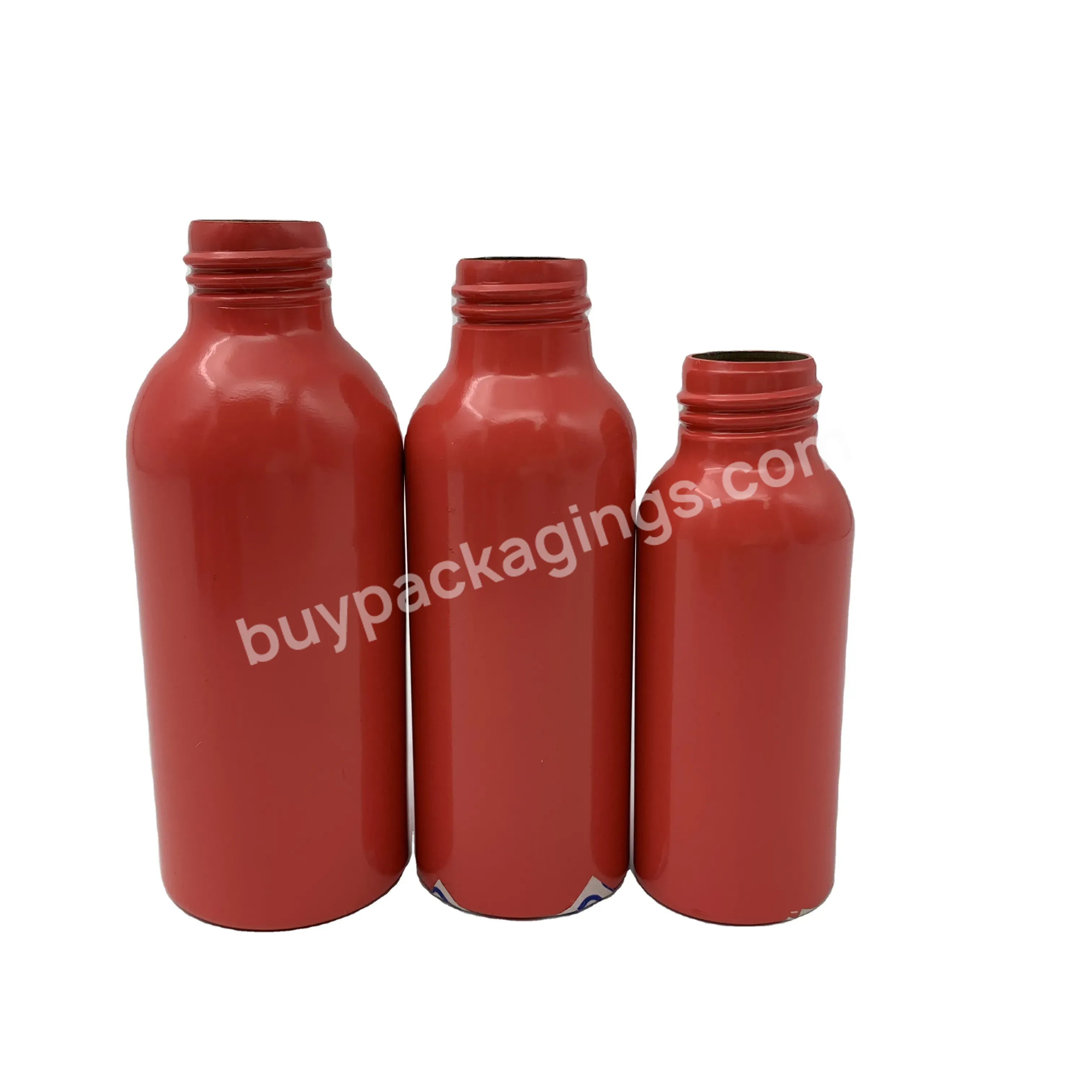 Oem Custom Eco Friendly Red Cosmetic Aluminum Bottle 100ml 150ml 200ml Manufacture