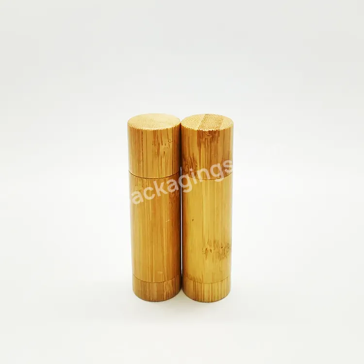 Oem Custom Eco-friendly Sustainable Bamboo Plastic 5g Lip Glossy Container Lip Balm Tube Making Up Tools Manufacturer/wholesale