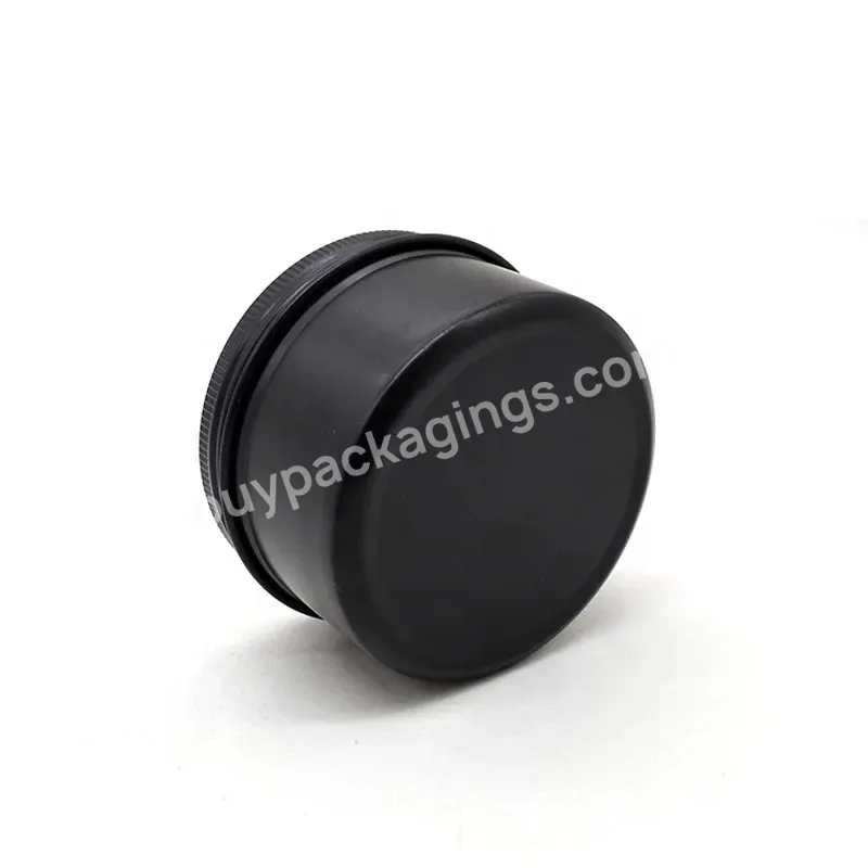 Oem Custom Empty 120g 4oz Matte Black Cream Aluminum Jar Cosmetic Lotion Bottle Container Tin