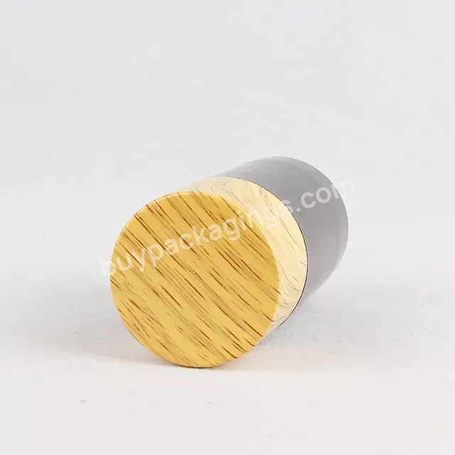 Oem Custom Empty Cosmetic Bamboo Deodorant Stick Container 30ml Bottom Filling Deodorant Tube 1oz Wooden Look Screw Lid