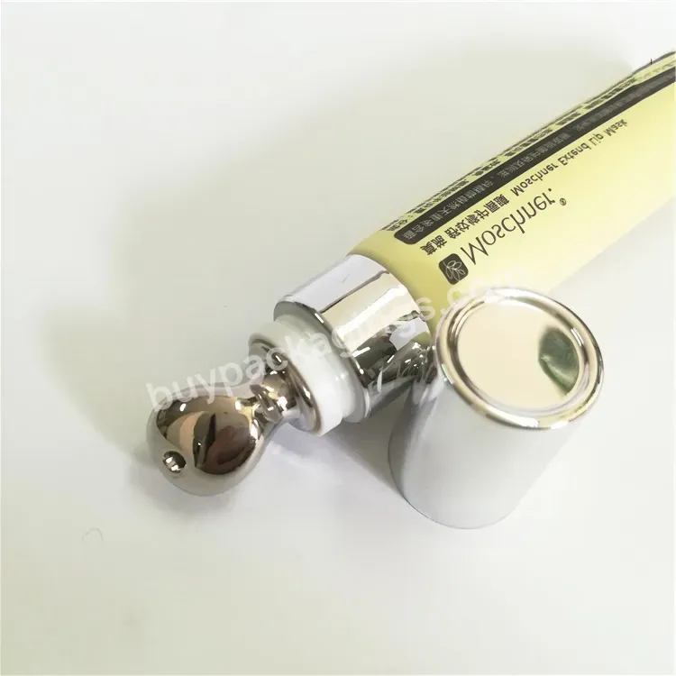 Oem Custom Factory 19mm Diameter Luxury Pe Tube For Eye Cream With Zinc Alloy Top