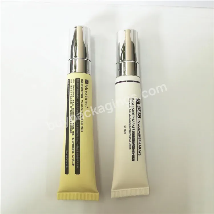 Oem Custom Factory 19mm Diameter Luxury Pe Tube For Eye Cream With Zinc Alloy Top