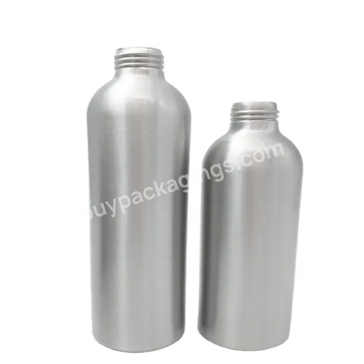 Oem Custom Factory 1l Silver Aluminum Bottles Liquid Containers For Cosmetic Makeup