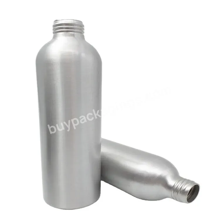 Oem Custom Factory 1l Silver Aluminum Bottles Liquid Containers For Cosmetic Makeup