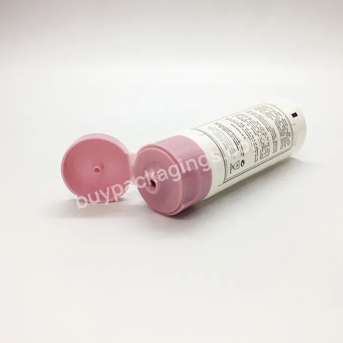 Oem Custom Factory D30mm Cosmetic Cylinder Plastic Soft Cream Tubes With Flip Top Lid Pe Squeeze Tubes