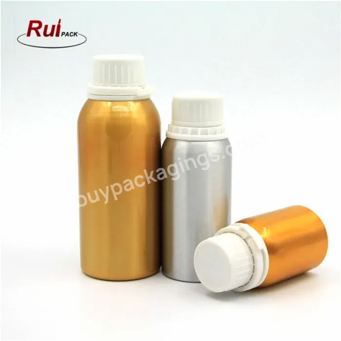 Oem Custom Factory Wholesale 0.5l 500ml Gold Aluminum Essential Bottle Manufacturer