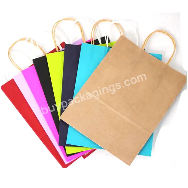 Oem Custom Factory Wholesale Custom Logo Paper Shopping Bag With Rope Handle