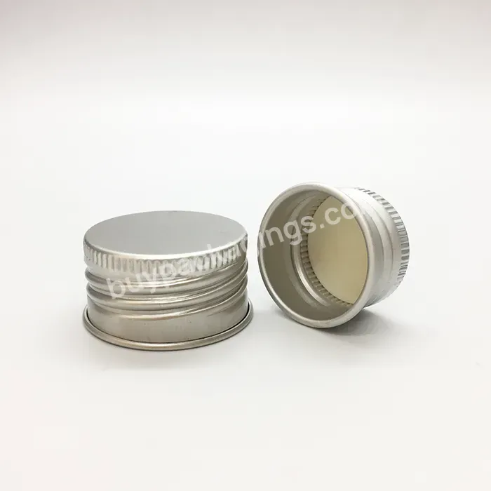 Oem Custom Factory Wholesale Silver Aluminum Cosmetics Lid Metal Screw Cover Cap For Aluminum Perfume Bottle