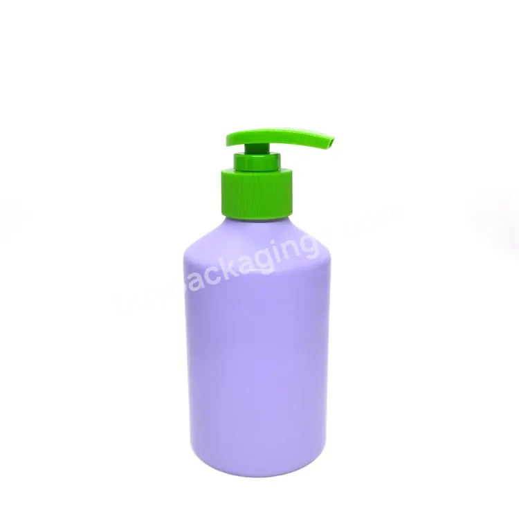 Oem Custom Food Grade Cosmetic 300ml Inclined Shoulder Aluminum Bottle With Lotion Pump For Shampoo Lotion