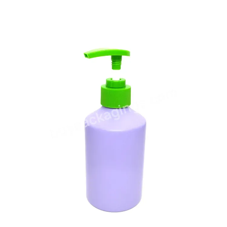 Oem Custom Food Grade Cosmetic 300ml Inclined Shoulder Aluminum Bottle With Lotion Pump For Shampoo Lotion