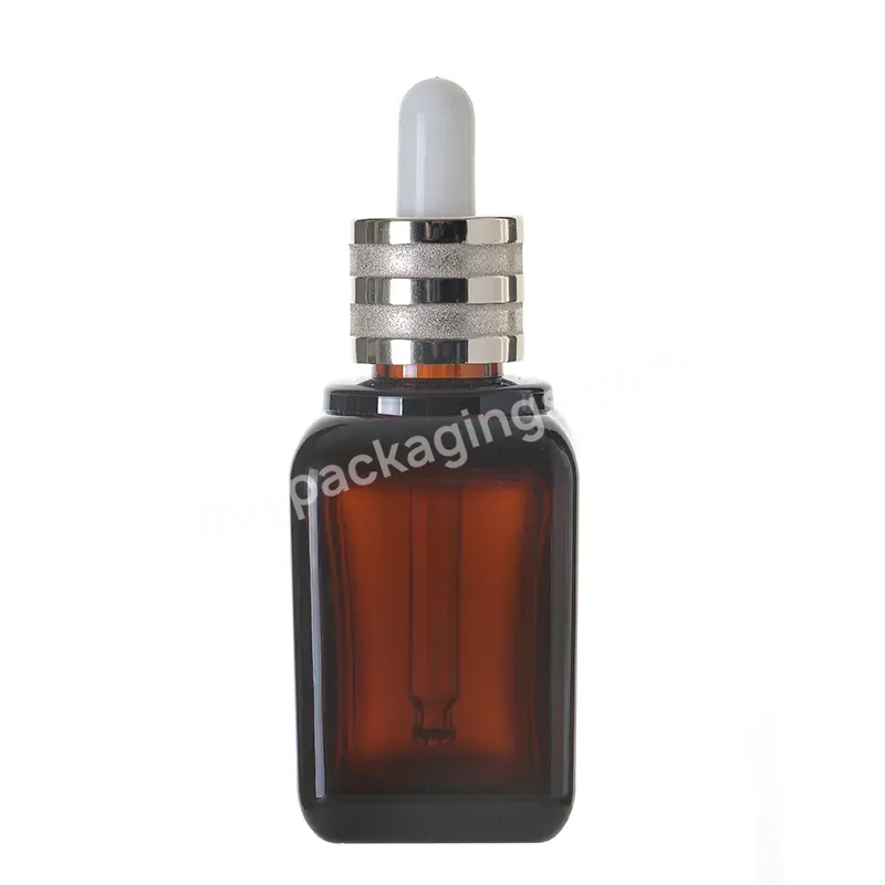 Oem Custom Glass Dropper Bottles Press Pump Dropper Bottle Cuustom Color Serum Glass Personal Care