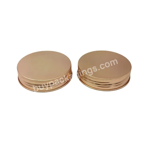 Oem Custom Golden Color Aluminum Screw Cap Gpi 38mm 45mm For Wide Mouth Glass Bottle