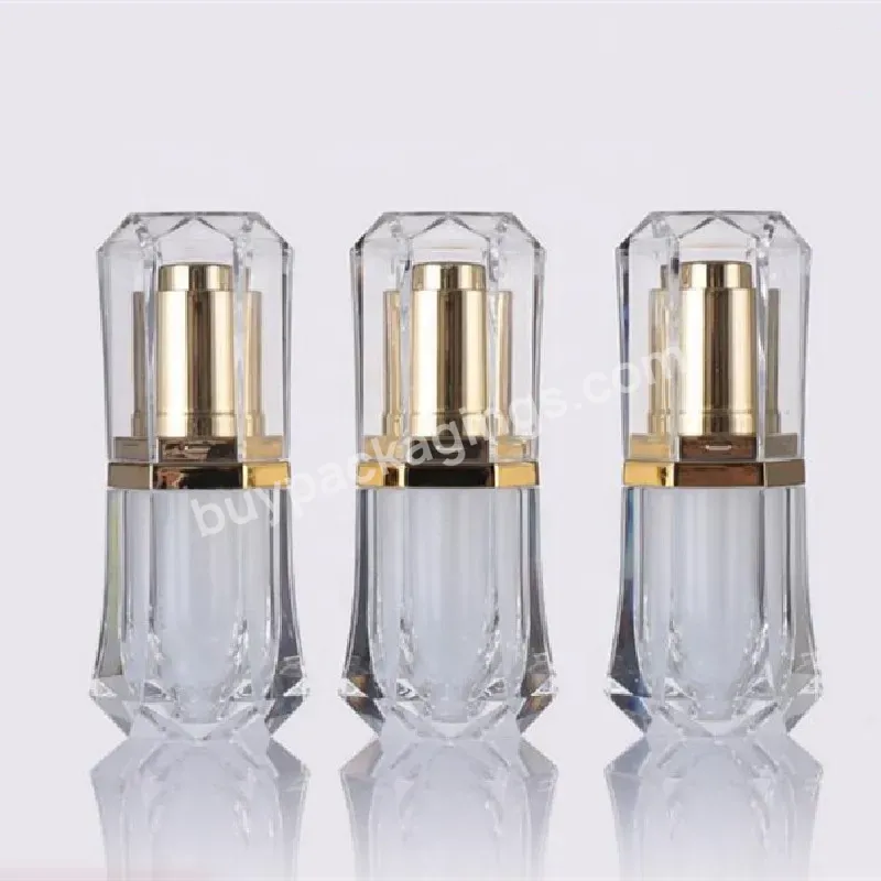 Oem Custom High Grade Cosmetic Packaging 10ml Thick Wall Acrylic Serum Eye Face Cream Essential Oil Dropper Pump Bottle