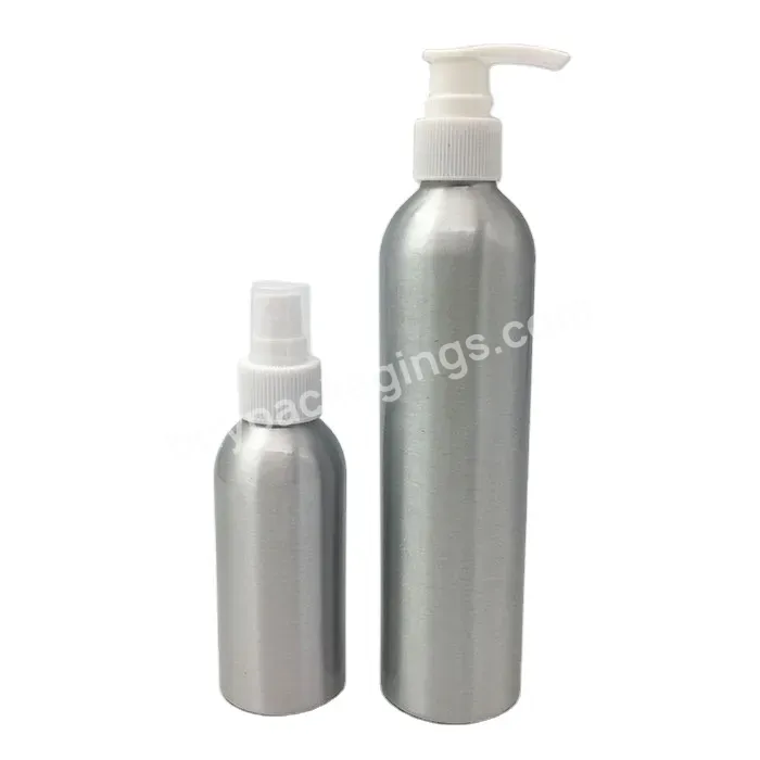 Oem Custom High Quality Unique Empty 100ml 300ml Shampoo Cosmetic Pump Lotion Bottle Aluminum Screw Bottle Manufacturer/wholesale