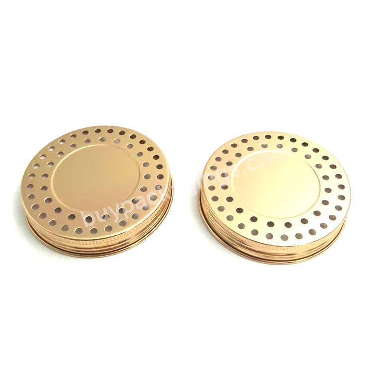 Oem Custom Hollow Out Screw Aluminum Cover Aluminum Caps With Hole For Air Freshener Container