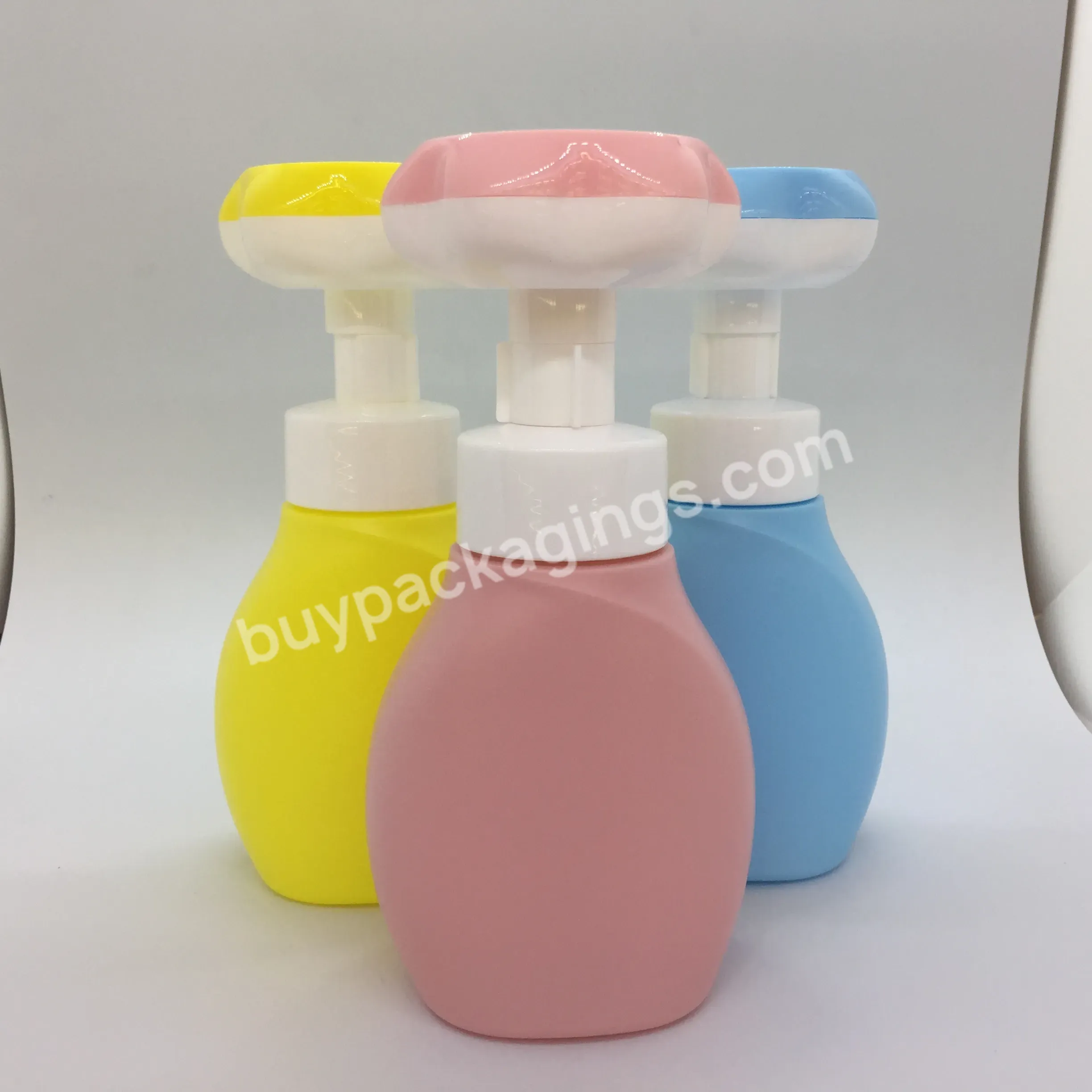 Oem Custom Home Cleaning Set Frosted 300ml Pe Soap Liquid Foam Soap Dispenser Pump Bottle For Hand Wash