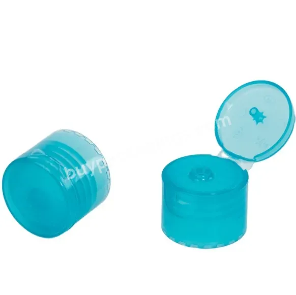 Oem Custom Logo 24/410 Plastic Flip Top Lid For Bottle Light Blue