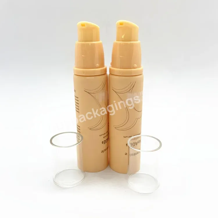 Oem Custom Logo 30ml Bb Cream Cosmetic Packaging Empty Pe Soft Tube With Airless Pump