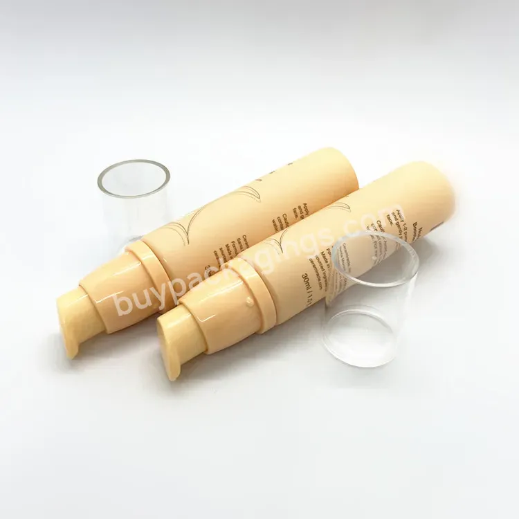 Oem Custom Logo 30ml Bb Cream Cosmetic Packaging Empty Pe Soft Tube With Airless Pump