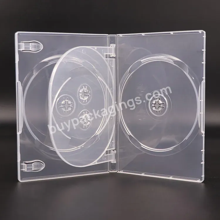 Oem Custom Logo 4disc Cd Custom Jewel Case Dvd Boxes For Cd Dvd Disks 14mm Dvd Cd Case