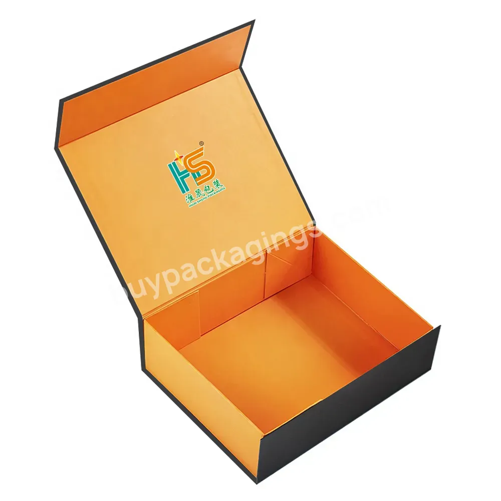 Oem Custom Logo Collapsible Hat Rigid Shoe Gift Folding Box With Magnetic Closure