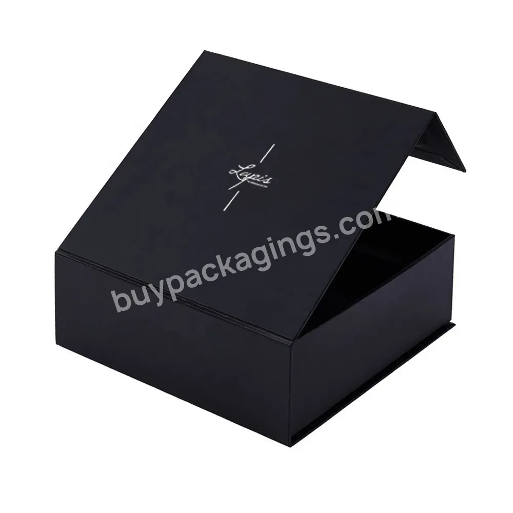 Oem Custom Logo Collapsible Hat Rigid Shoe Gift Folding Box With Magnetic Closure