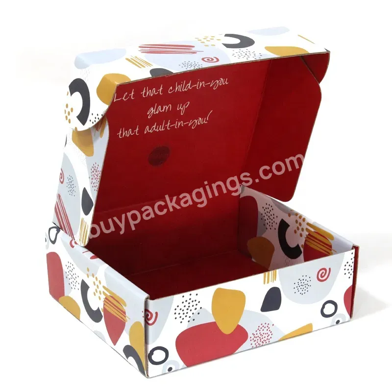 Oem Custom Logo Colorful Corrugated Box Mailer Clothes Gift Box Packaging Paper Box For Dress