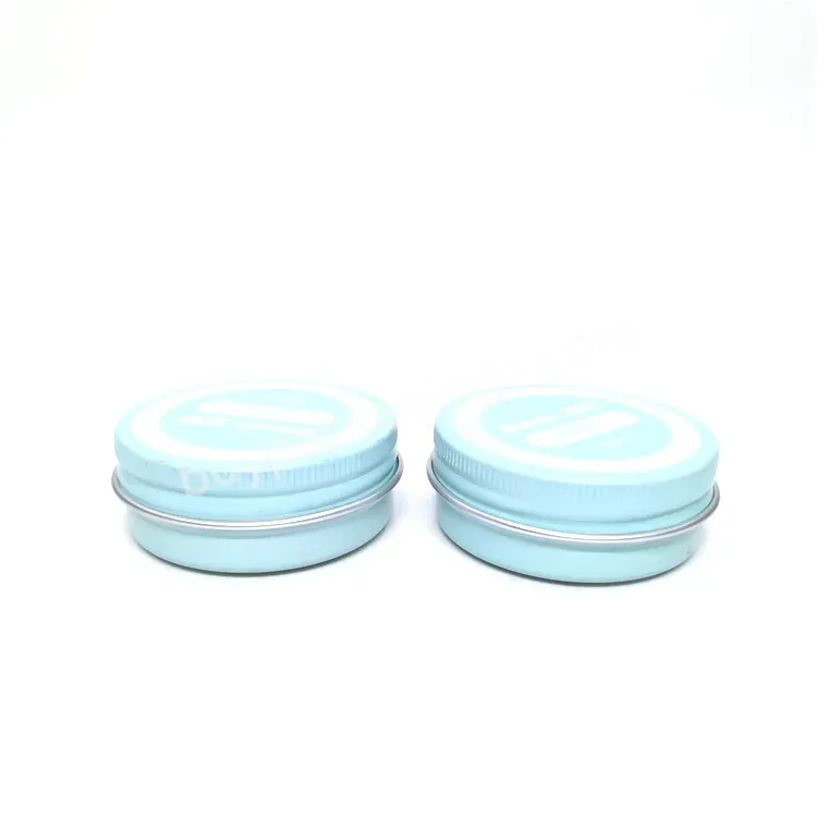 Oem Custom Logo Cosmetics Jar Nice-can Mini Blue Metal Tin Aluminum Lip Balm Container 5g 10g 15g 20g 30g