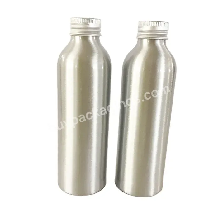 Oem Custom Logo Eco-friendly 2oz 4oz 8oz Cosmetic Silver Aluminum Perfume Lotion Bottle With Metal Lid Daily Care Cosmetic Metal Bottle