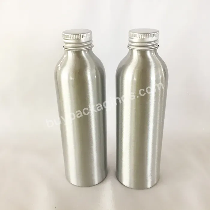 Oem Custom Logo Eco-friendly 2oz 4oz 8oz Cosmetic Silver Aluminum Perfume Lotion Bottle With Metal Lid Daily Care Cosmetic Metal Bottle