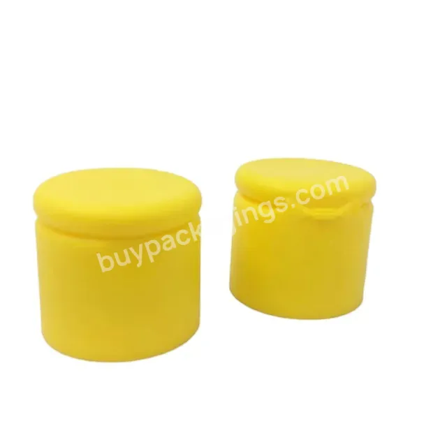 Oem Custom Logo Fast Delivery Matte Finish Flip Cap Matt Yellow Flip Cap Round Baby Shower Lid 20mm 24mm