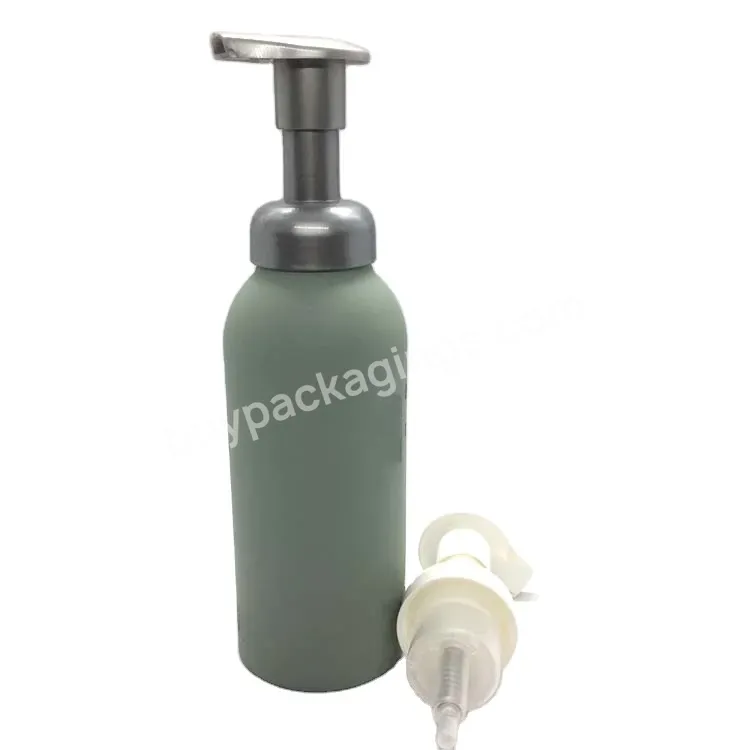 Oem Custom Logo Hot Sale Aluminum Bottles Matte Color Aluminum Foam Pump Bottle 300ml Hand Soap Bottle