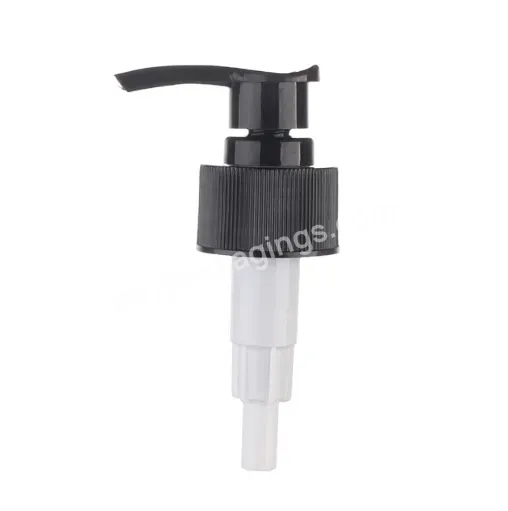 Oem Custom Logo Plastic Black Ribbed Lotion Dispenser Pump 2cc 24/410