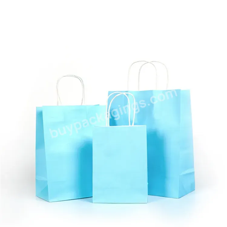 Oem Custom Logo Printed Matt Finish Paper Shopping Bag With Grosgrain Ribbon Handle