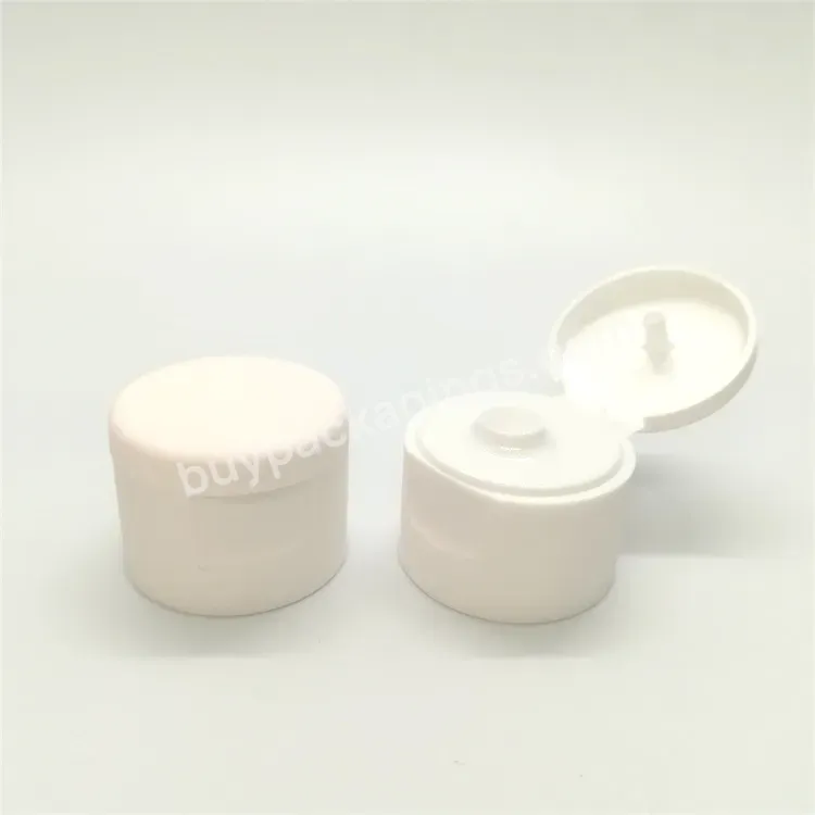 Oem Custom Logo Screw Cap Soft Touch White Black Plastic Lids 20mm 24mm 28mm Cosmetic Packaging Plastic Flip Top Cap