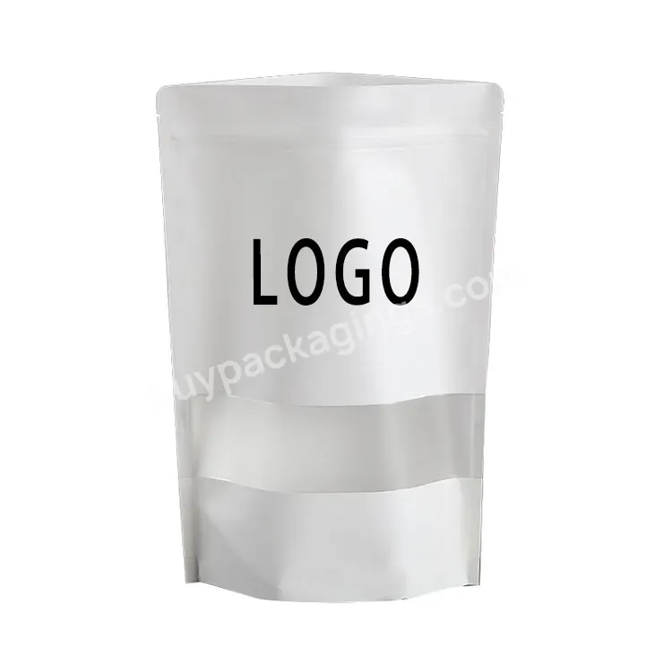Oem Custom Logo Wholesale Waterproof Sealable Kraft Paper Bag White