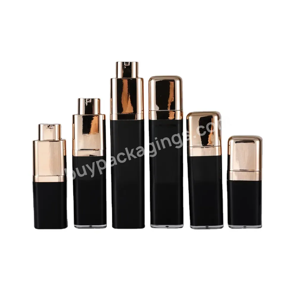 Oem Custom Luxury 15ml 30ml 50ml Cosmetic Packaging Acrylic Airelss Bottle New Style Airless Bottle Oil Square Pump Spray Bottle