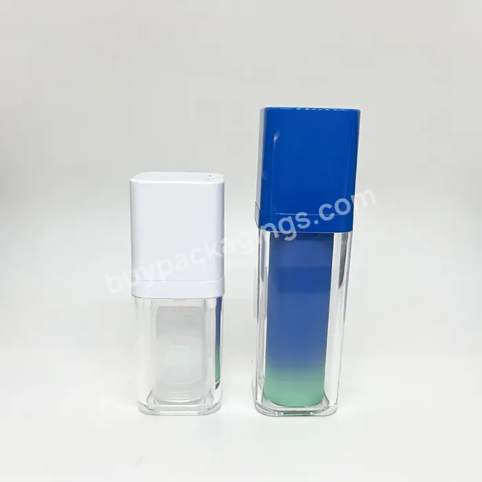 Oem Custom Luxury Skincare Packaging Square Straight Body Face Cream Airless Cosmetic Bottle Set 30ml 50ml