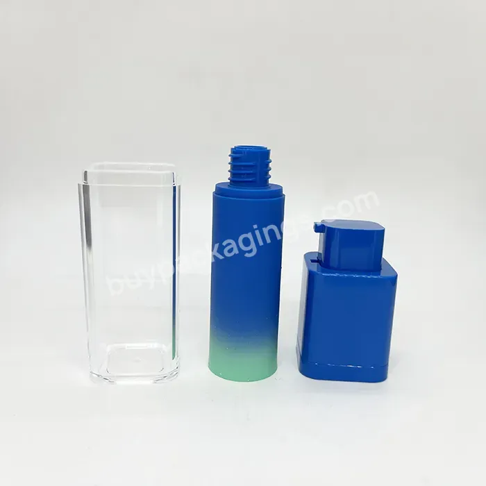 Oem Custom Luxury Skincare Packaging Square Straight Body Face Cream Airless Cosmetic Bottle Set 30ml 50ml