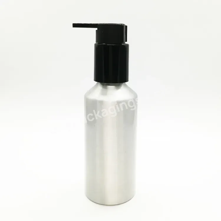 Oem Custom Manufacturer 120ml Aluminum Cosmetic Bottle Refillable Aluminum Bottle Sloping Shoulder Cosmetic Cream Bottle 4oz