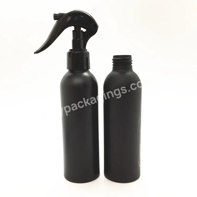 Oem Custom Matte Black Hair Care Empty Aluminum Mist Trigger Spray Bottle Manufacturer/wholesale