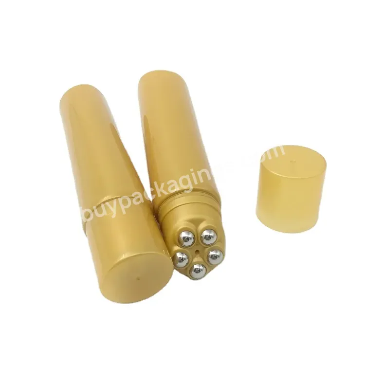 Oem Custom Metal Material Roll On Head Packaging Tube Golden Color