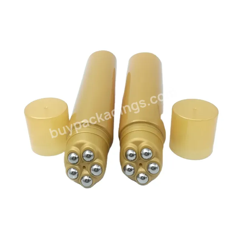 Oem Custom Metal Material Roll On Head Packaging Tube Golden Color