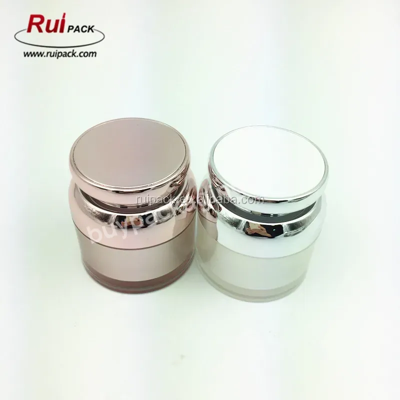 Oem Custom New! 30ml Round Rose Gold/silver Acrylic Cosmetic Cream Jars Manufacturer/wholesale