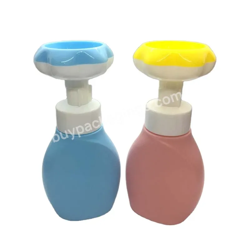 Oem Custom New Design 250ml 300ml Hdpe Bottle For Hand Soap Dispenser With Flower Shape Foam Pump