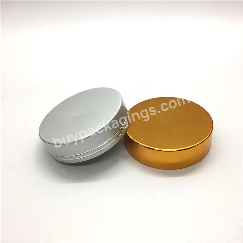 Oem Custom New Type Brushed Gold Silver Aluminum Lid Metal Screw Top For Cosmetic Package